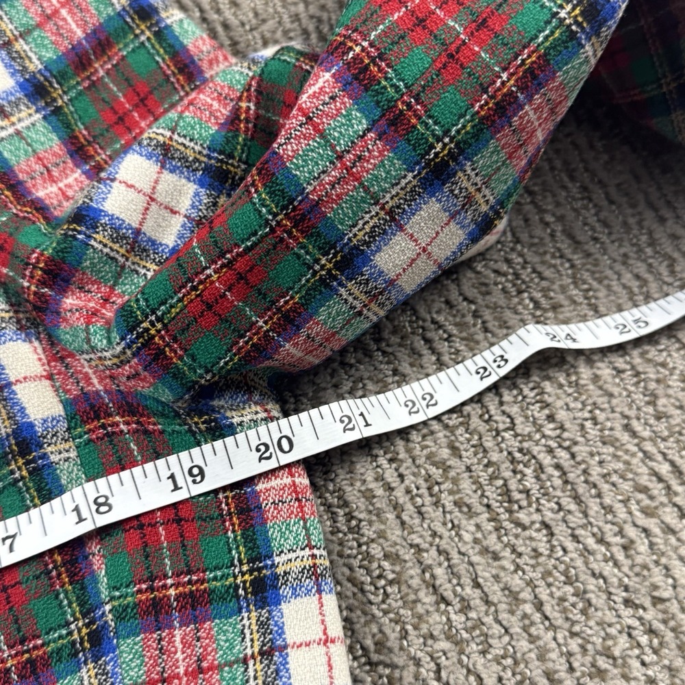 VTG Pendleton Womens 8 Wool Blazer Jacket Red Green Plaid Christmas Holiday - Picture 6 of 8